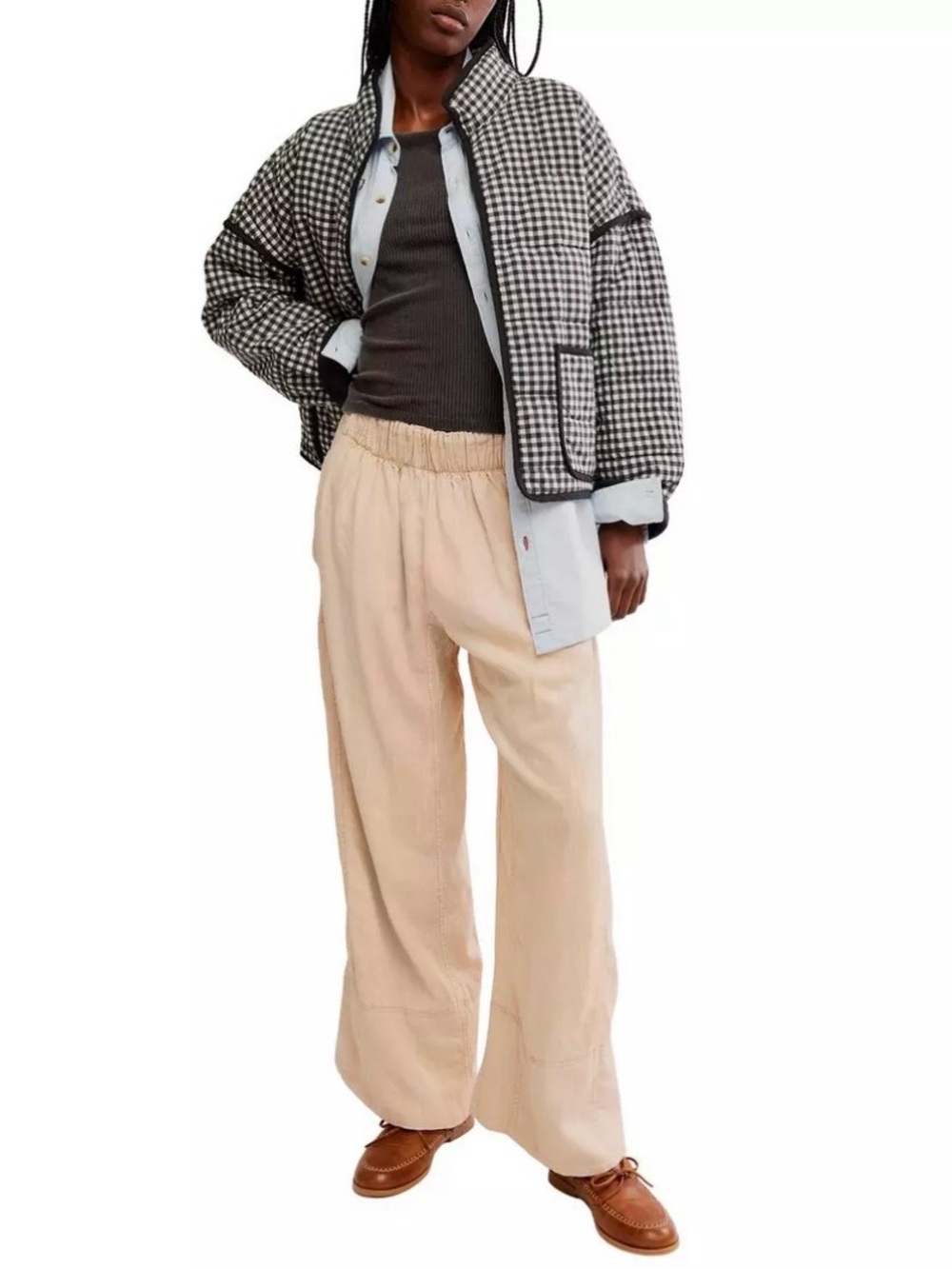 Free People Day's End Linen Pull-On Pants Size Medium